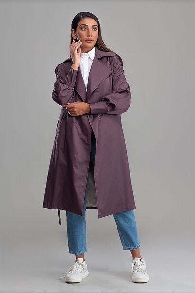 SahraAfra oversize trench coat with cuffs