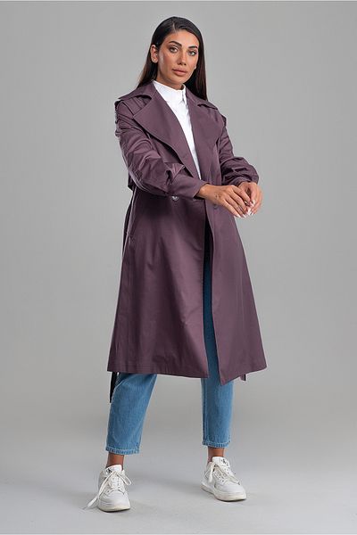 SahraAfra oversize trench coat with cuffs