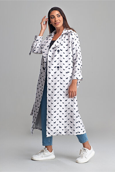 SahraAfra arrow oversize trençkot