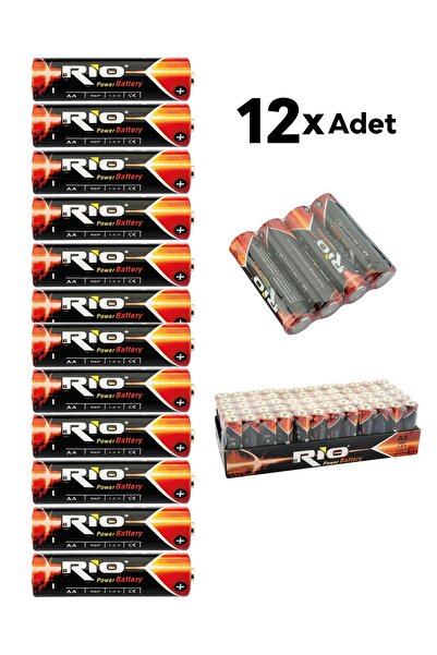 Rio Kalem Pil Battery Pvc R6p Aa 12x Adet