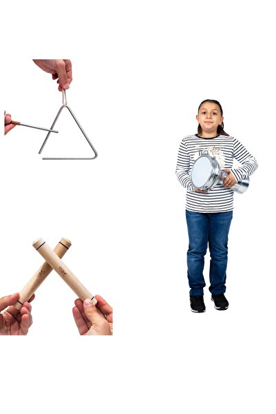 Donizetti Perküsyon Seti Darbuka No4 - Ritim Çubuğu Ve Üçgen Zil Dahil