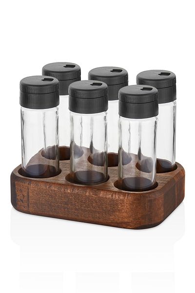 JOY KİTCHEN Linda 6-Piece Wenge Salt and Pepper Shakers Set
