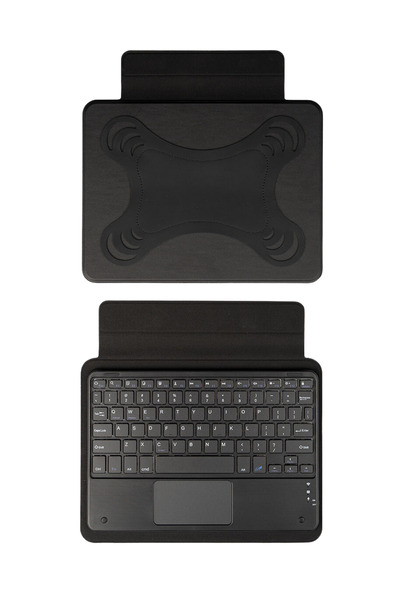 Fuchsia حافظة كمبيوتر لوحي Savvy Keyboard Tab A7 T500 مع حامل ولوحة مفاتيح مع اتصال بلوتوث