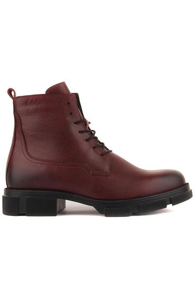 SailLakers - Claret Red Leather Zippered Men's Boots