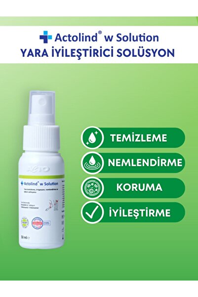 Actolind W SOLUTION 50 ML & ACTOLIND W GEL 30 ML (YARA İYİLEŞTİRME SOLÜSYONU VE JELİ)