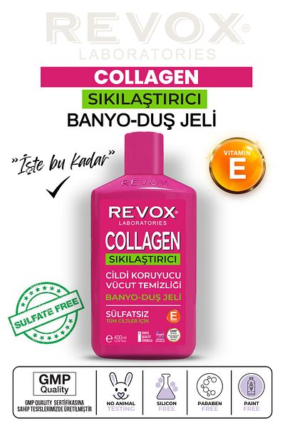 Revox Collagen Skin Firming Sulfate-Free Bath and Shower Gel 400 Ml