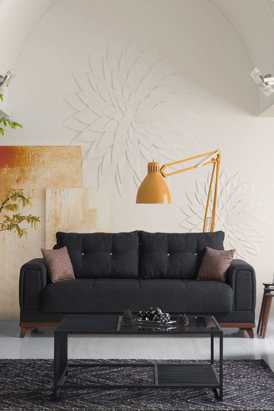 Eymense Okyanus Çekyatlı Üçlü Kanepe Çekyat