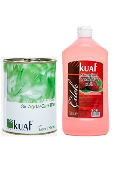 Kuaf Konserve Sir Ağda Azulen 800 Gr + Sir Ağda Temizleme Yağı 750 Ml Çilek