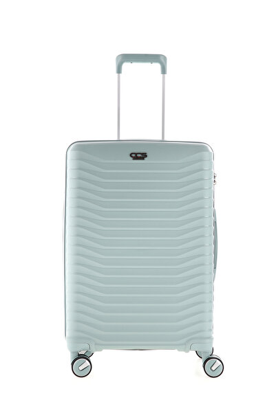 ÇÇS Lüks Silikon Kırılmaz Orta Boy Valiz Mavi