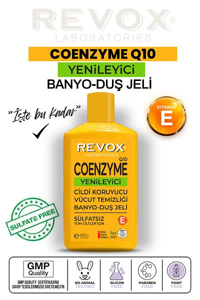 Revox Coenzyme Q10 Skin Renewing Sulfate-Free Bath and Shower Gel 400 ml