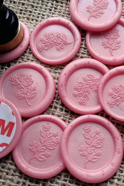 Dekorden 50 wax seals - Pink pearl