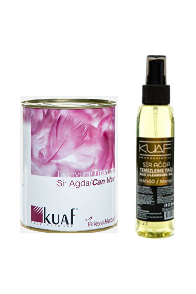 Kuaf Konserve Sir Ağda Titanyum 800 Gr + Sir Ağda Temizleme Yağı 125 Ml Mango