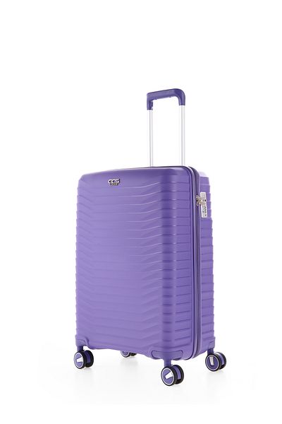 ÇÇS Luxury Silicone Unbreakable Cabin Size Suitcase Purple