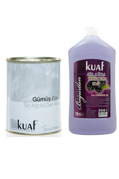 Kuaf Konserve Sir Ağda Gümüş 800 Gr + Sir Ağda Temizleme Yağı 750 Ml Böğürtlen