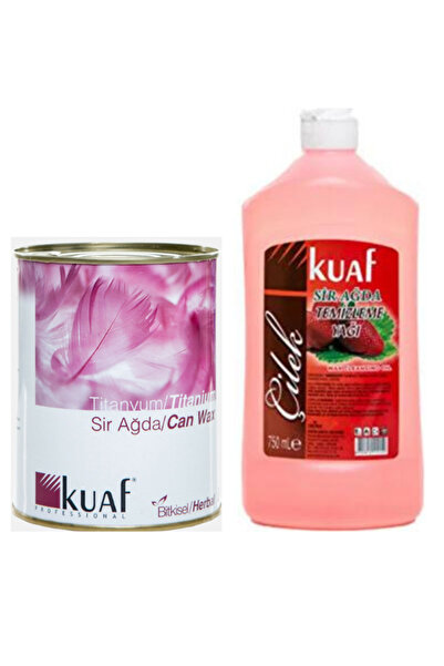 Kuaf Konserve Sir Ağda Titanyum 800 Gr + Sir Ağda Temizleme Yağı 750 Ml Çilek