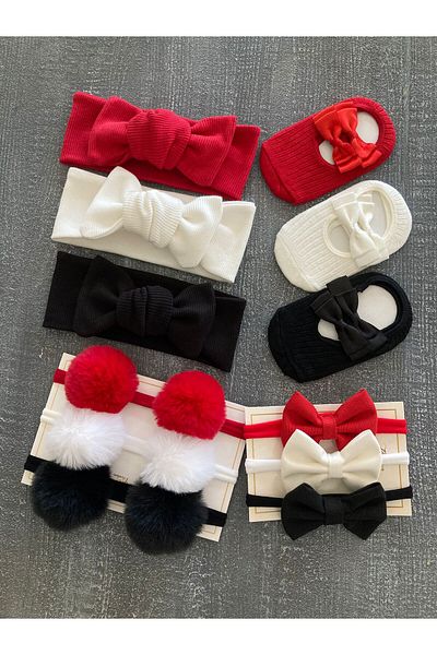 pempem bandana مجموعة جوارب صغيرة باندانا هدية للفتيات الصغيرات