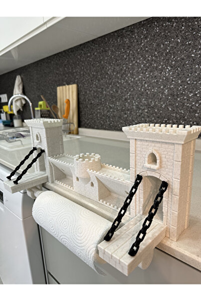 IK3D Suport pentru prosoape cu role de hârtie montat pe perete - Evul Mediu - Suport pentru șervețele