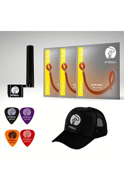 Pitbull Strings Güney Star 10-47 Acoustic Guitar String Set (Silver Series)