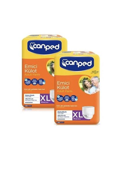 Canped Absorbent Diaper Pants Economic Package 2x30 60 Pieces Extra Large Size (xlarge)