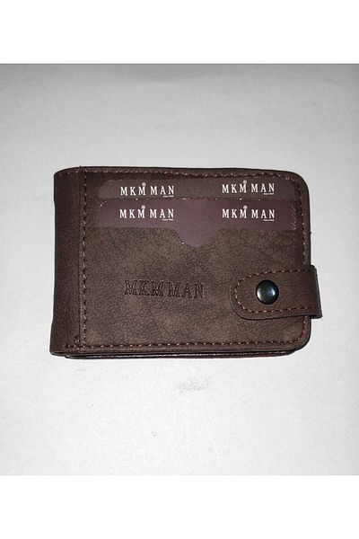firdevsi hobi Nubuck Horizontal Snap Housing 10 Transparent Card Holder Wallet