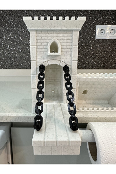 IK3D Suport pentru prosoape cu role de hârtie montat pe perete - Evul Mediu - Suport pentru șervețele