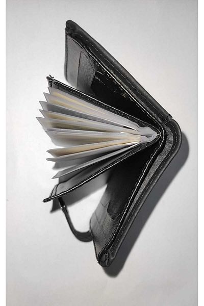firdevsi hobi nubuck 10 transparent card holder wallet with vertical snap housing