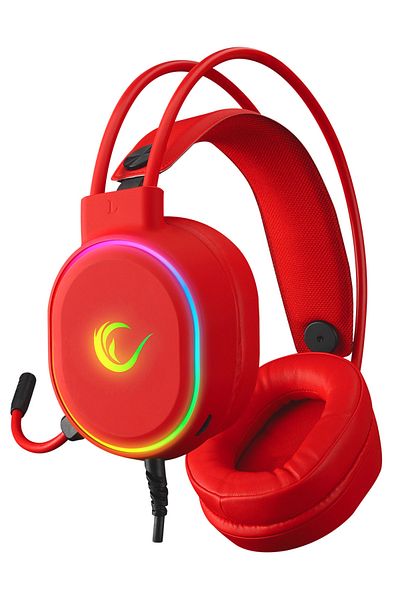 Rampage Rogue Red 7.1 Surround Sound Rgb Led Gaming Headset with Microphone