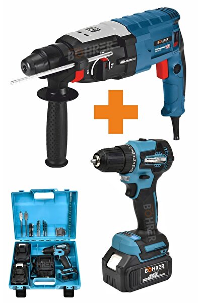 BÖHRER 3200 Watt Kırıcı Delici Hilti + V58 5000mAh 10 mm Kömürsüz Elektronik ...
