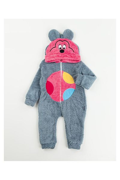 mj baby Welsoft Plush Zippered Teddy Bear Jumpsuit