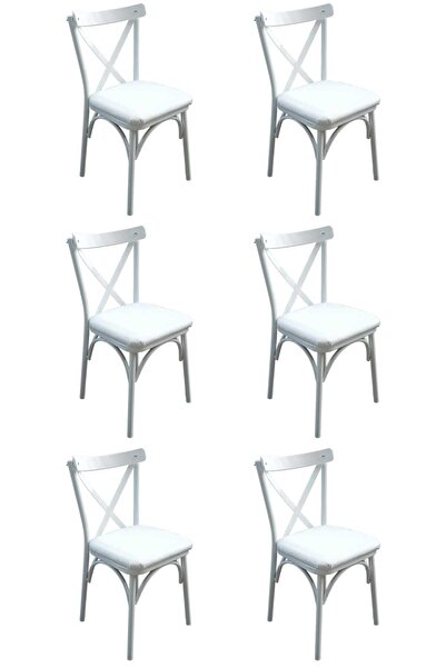 RUHAT METAL Çapraz Sandalye Mutfak Sandalyesi Balkon Sandalyeleri