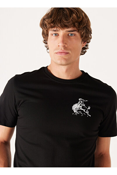 WRANGLER Crew Neck Black Men's T-Shirt W773EE100 Crew Neck T-shirt