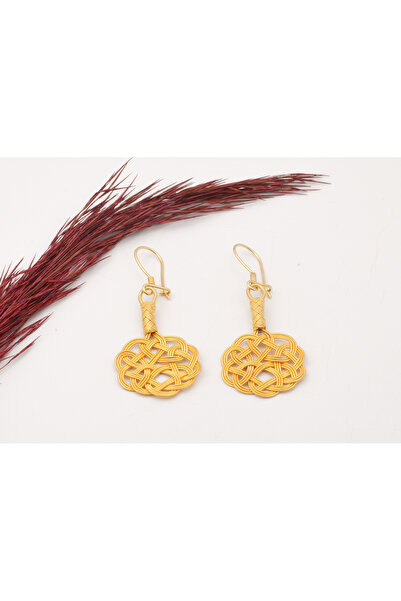 KAZZAZE Aşk Düğümü Kazaziye Örme Gümüş Küpe - 04