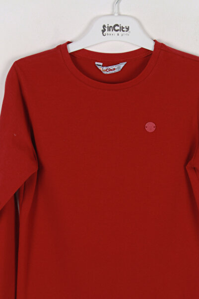 incity Boy's Claret Red Basic Long Sleeve T-Shirt