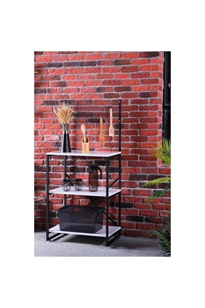 PRADO Merta Çok Amaçlı Mutfak Rafı Telli Mutfak Bangosu BEYAZ