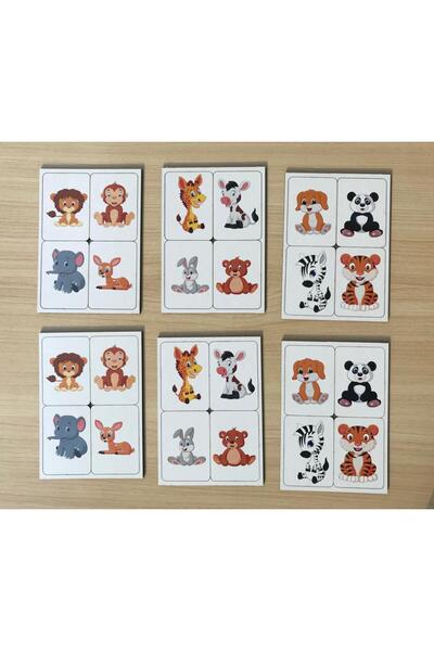 Trendy Toys Eğitici Ahşap Hafıza Eşleştirme Oyunu Animal Memory Game