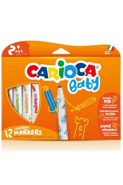 Nusrat Bilişim Jumbo Carioca Felt Crayons - Baby Super Washable Set of 12 42814