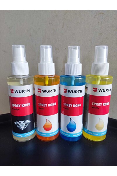 Würth WÜRTH OCEAN+MELON+PRESTİGE+VANILLA ARAÇ OTO ARABA KOKUSU 150ML X 4 ADET
