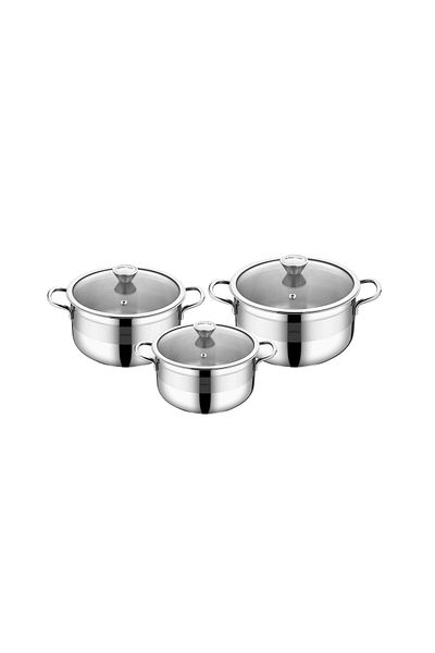 Amboss Saphire 6-Piece Deep Cookware Set with Glass Pot Top
