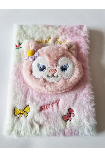 Modellino Memory Book with Teddy Bear Figure Plush Memory Book 20x15cm Lined 80 Sheets