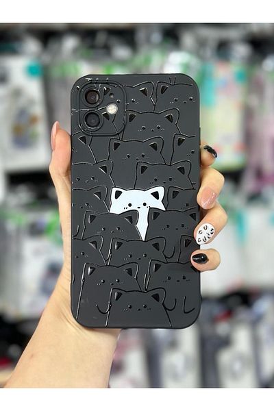 Go Aksesuar حافظة إطلاق مخملية مطبوعة متوافقة مع هاتف Iphone 11 (12 زاوية عرض)