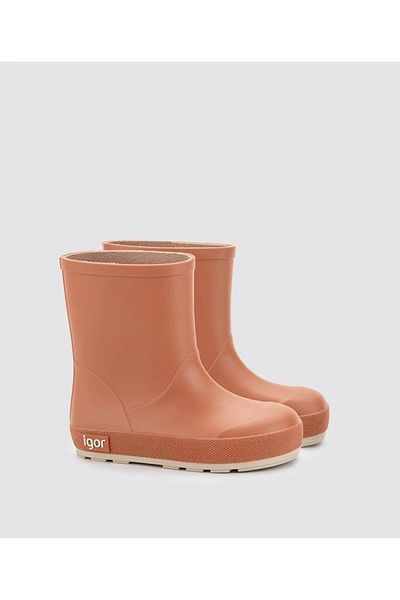 IGOR W10291 Yogi Igor Brand Unisex Kids Rain Boots Brick Color