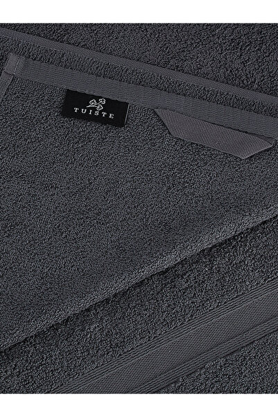 Tuiste Luxury Bathroom Gift Towel Set Anthracite Gray - Light Gray, 2 Bath Shower 4 Hand Face 2 Small Kitchen