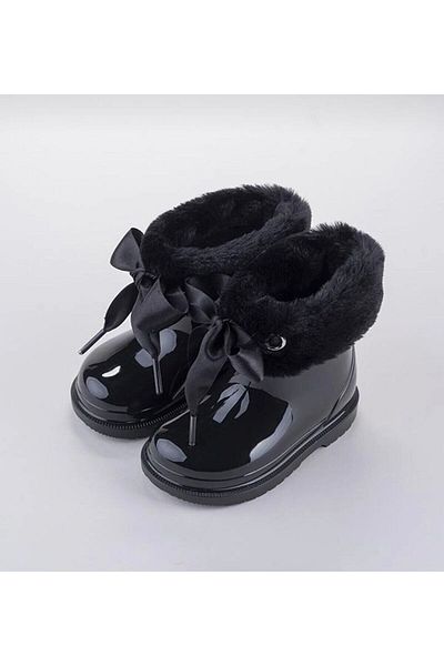 IGOR W10258BIMBI SOFT - GIRL'S Μαύρες μπότες βροχής