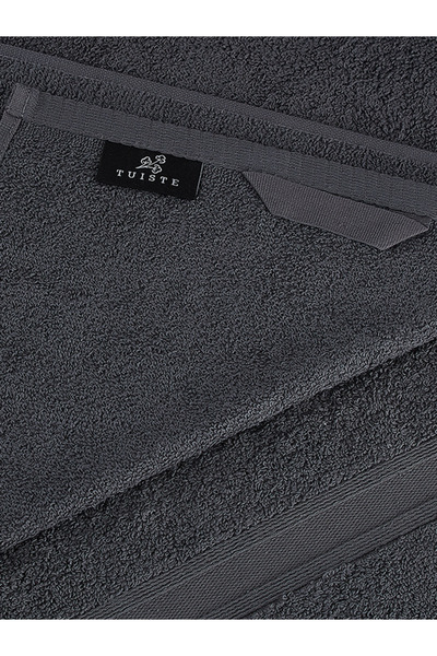 Tuiste Luxury Bath Towel Set Anthracite Gray - Turquoise Blue, 2 Bathroom Shower 4 Hand Face 2 Small Kitchen