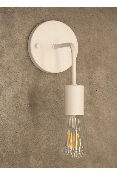 RİOLİGHT RETRO18,RUSTIC,VINTAGE WHITE 1XE27 METAL WALL SCONCE WITH CASE