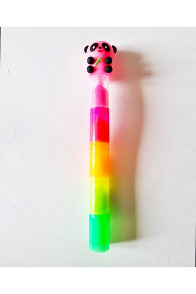 Modellino 5 Colors Snap Cut Tip Highlighter with Teddy Bear - 1 Piece