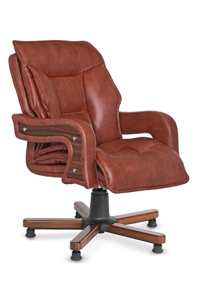 RiseOfis Şah Misafir Koltuğu Konum Koruyuculu Ahşap Yıldız Ayaklı