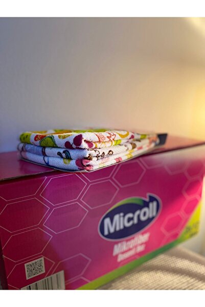 MICROLL قطعة قماش تنظيف من الألياف الدقيقة منقوشة 3 قطع مقاومة للتآكل