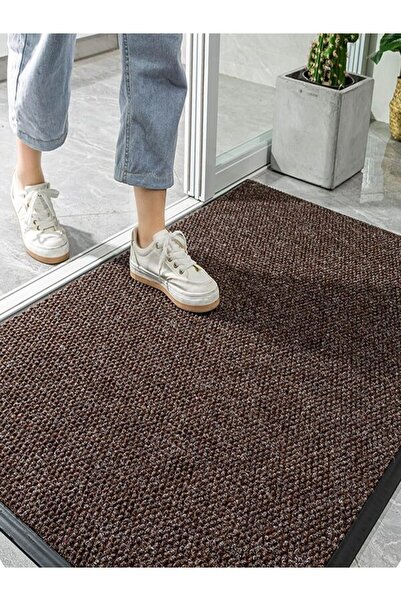Ehil Halı Kahverengi Çamur Kazıyıcı Sıyırıcı Kapı Önü Paspası 90x150