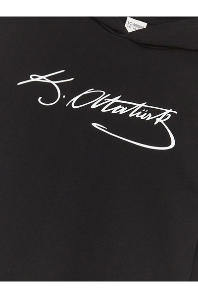 LC Waikiki Atatürk İmza Baskılı Erkek Çocuk Hoodie